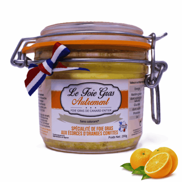 Ganze Leberpastete mit kandierten Orangenschalen