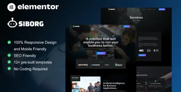 Siborg – Robotics & Technology Elementor Template Kit