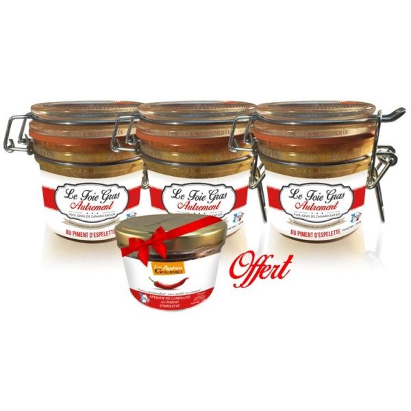 Coffret Foies Gras au Piment d'Espelette