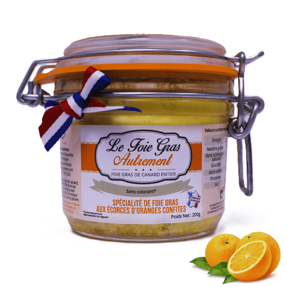 Foie Gras Entier aux Écorces d'Oranges Confites