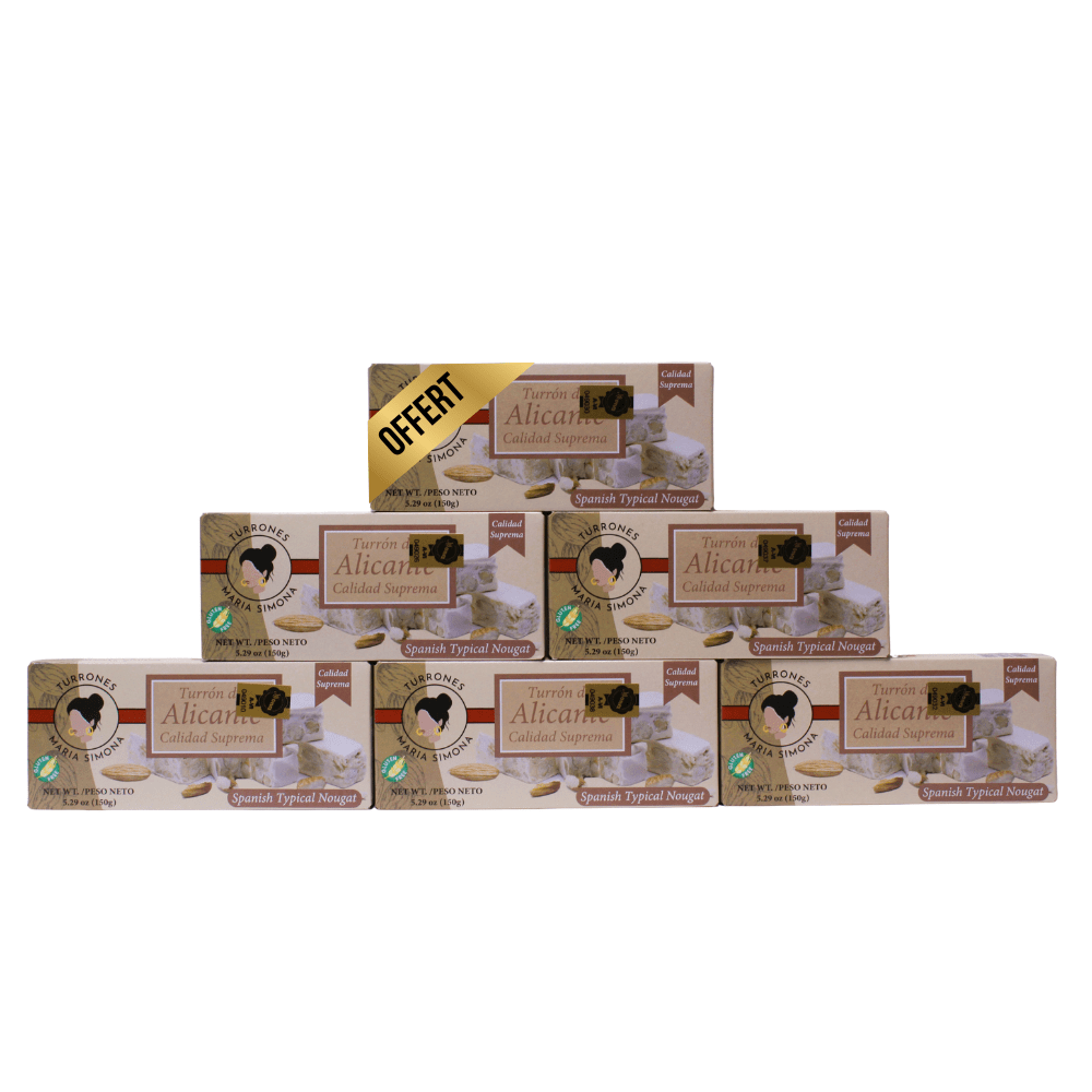 Pack Turron Alicante (dur) (5+1)