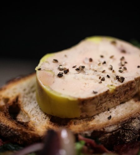 foie gras, salade